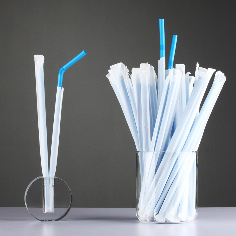 Eco friendly full biodegradable black PLA disposable straight drinking straws 3*150mm