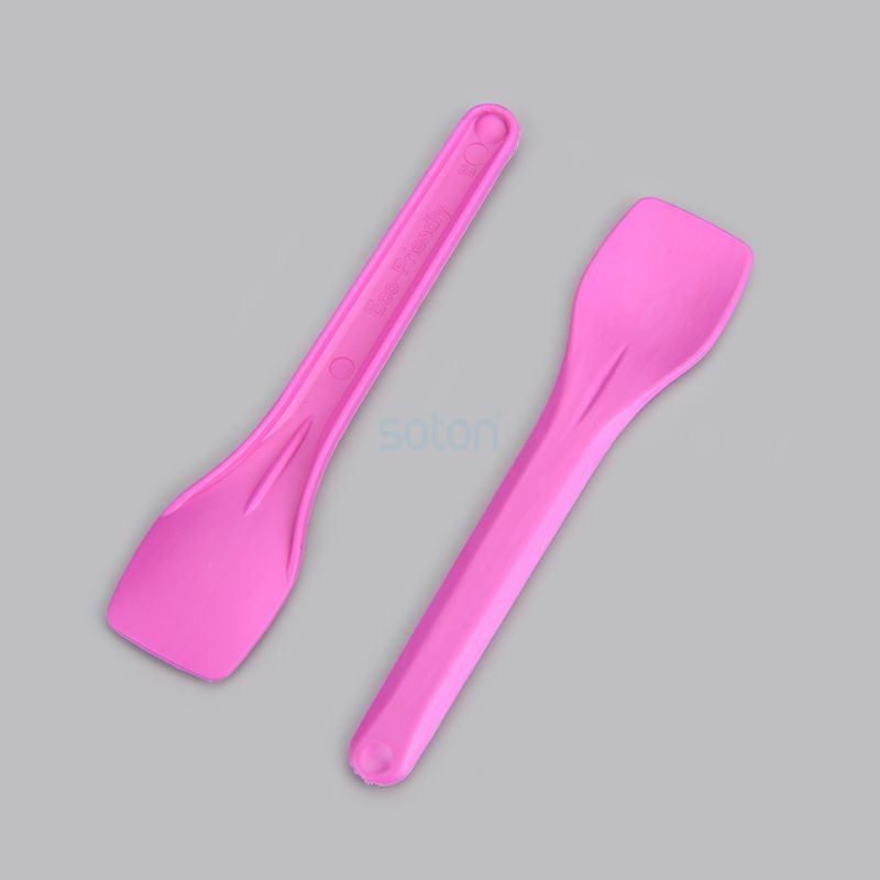 4'' Biodegradable cPLA Ice Cream Spoon