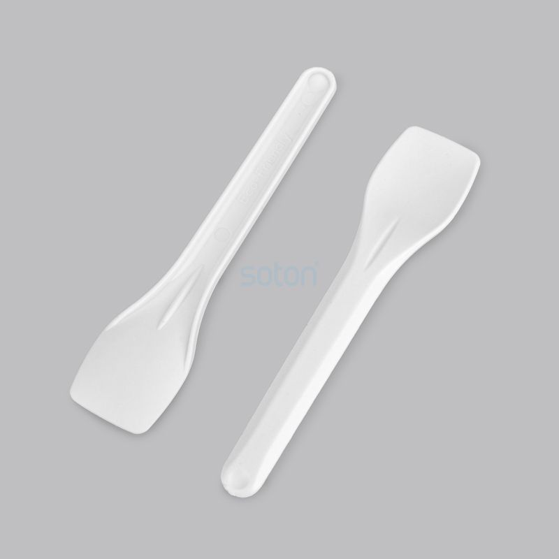 4'' Biodegradable cPLA Ice Cream Spoon