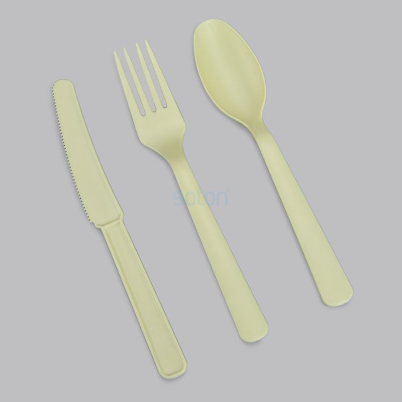 Compostable cPLA Cutlery PP Bag With Paper Card