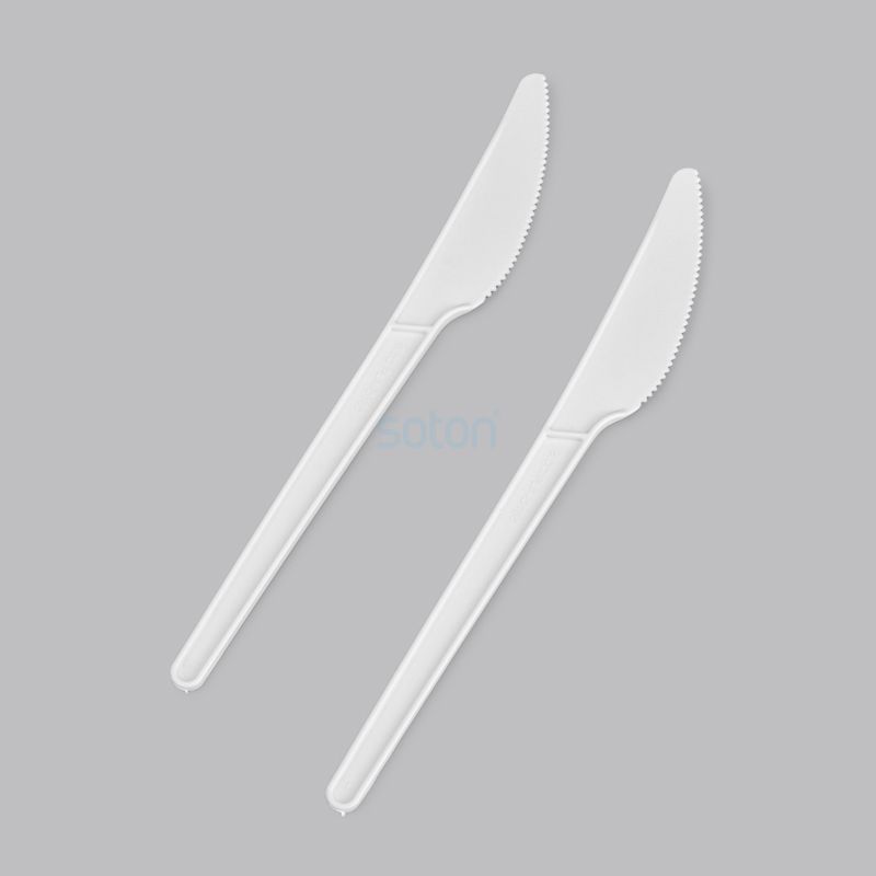 Compostable cPLA Cutlery Individually Kraft Bag Wrapped