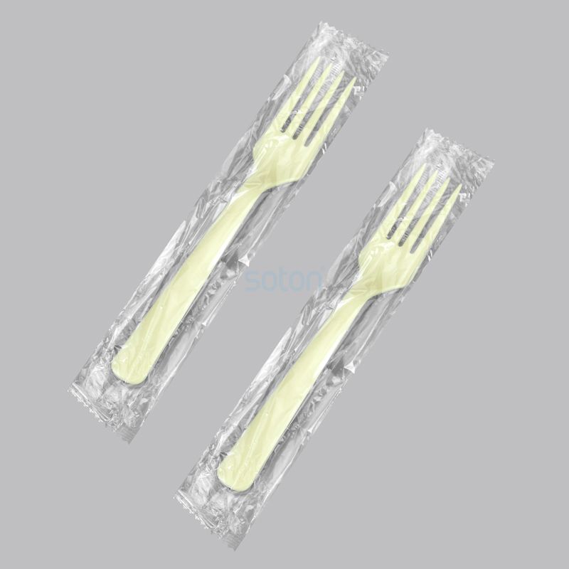 Compostable cPLA Cutlery Individually Pla Bag Wrapped