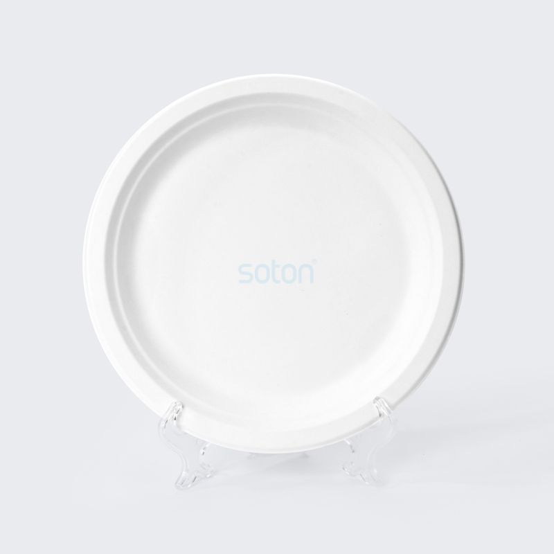 Disposable Biodegradable Sugarcane Bagasse Round Plate 6''/7''/9''/10'