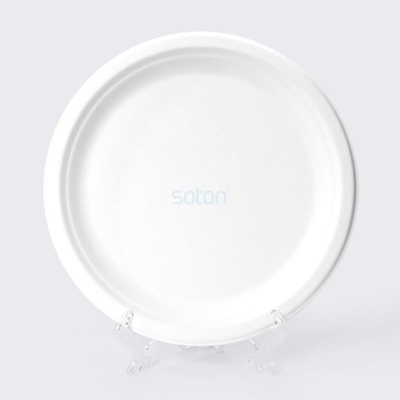 Disposable Biodegradable Sugarcane Bagasse Round Plate 6''/7''/9''/10'