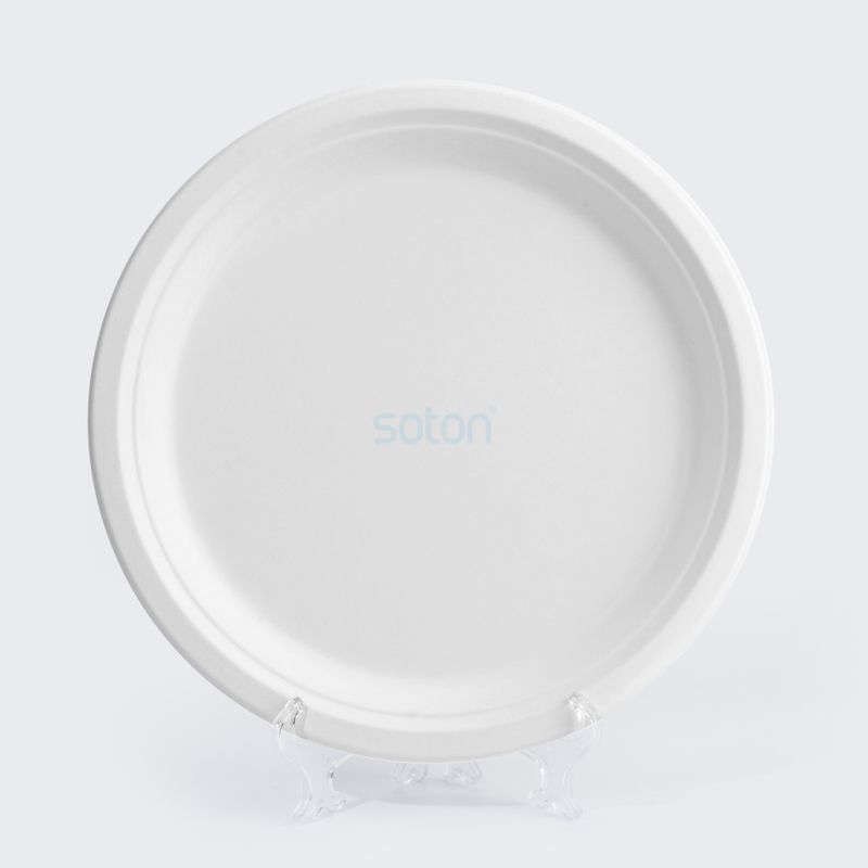 Disposable Biodegradable Sugarcane Bagasse Round Plate 6''/7''/9''/10'