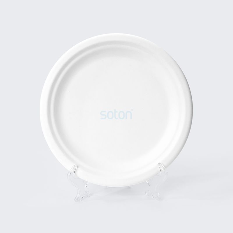 Disposable Biodegradable Sugarcane Bagasse Round Plate 6''/7''/9''/10'