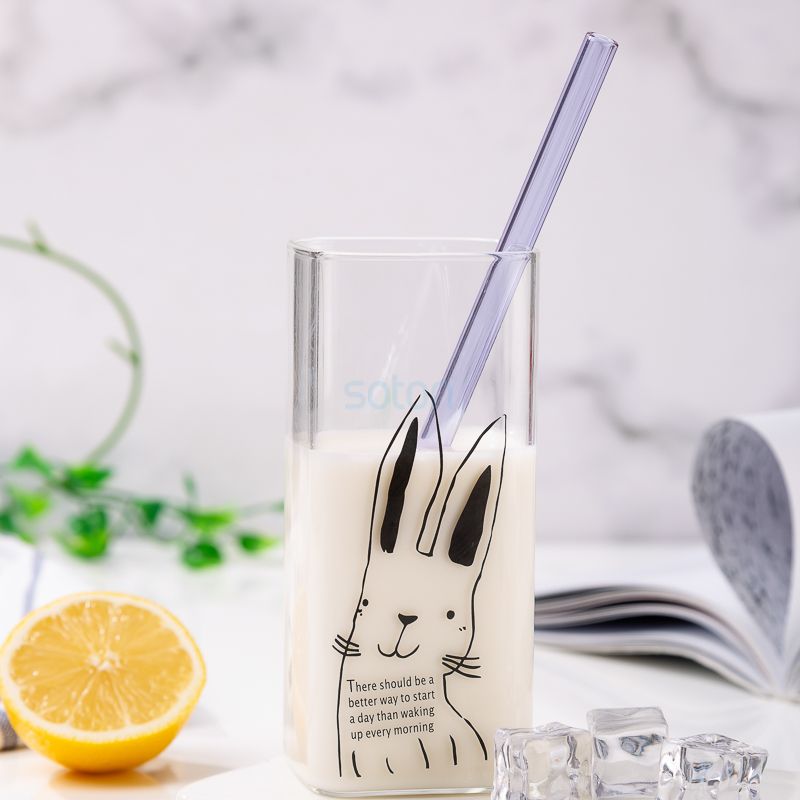 Reusable Glass Bent Drinking Straws