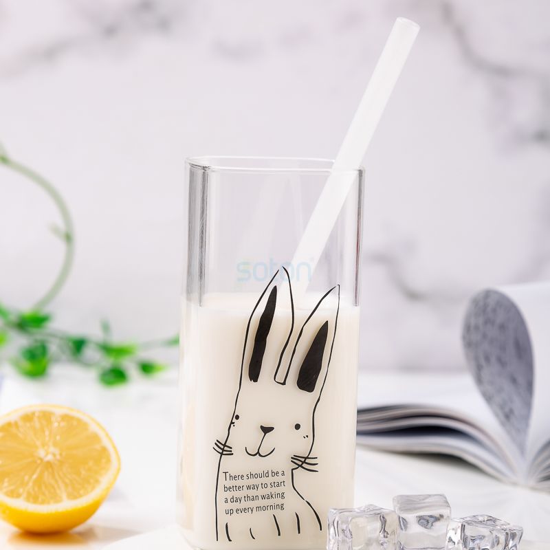 Reusable Glass Bent Drinking Straws