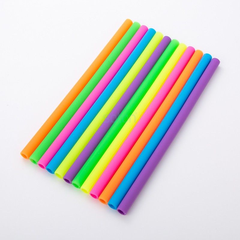 Reusable Food Grade Silicone Straight Drinking Straws FDA & LFGB