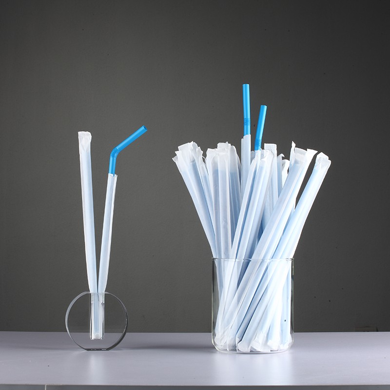 Disposable Biodegradable Flexible Paper Drinking Straws 6*20