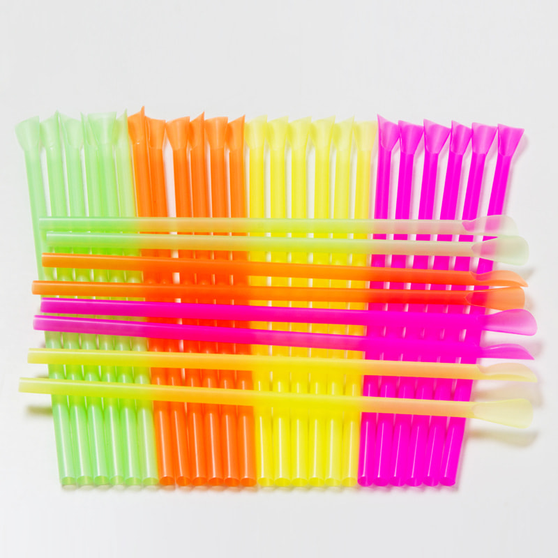 Disposable Colorful Flexible Plastic Drinking Straws