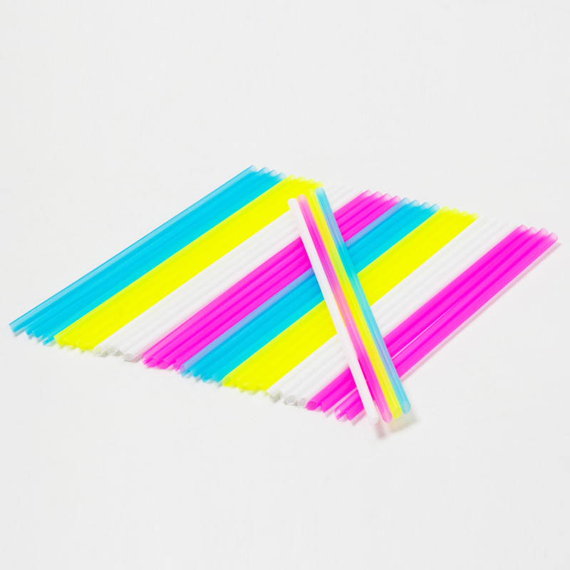 Disposable White Plastic Drinking Straws 12*210mm