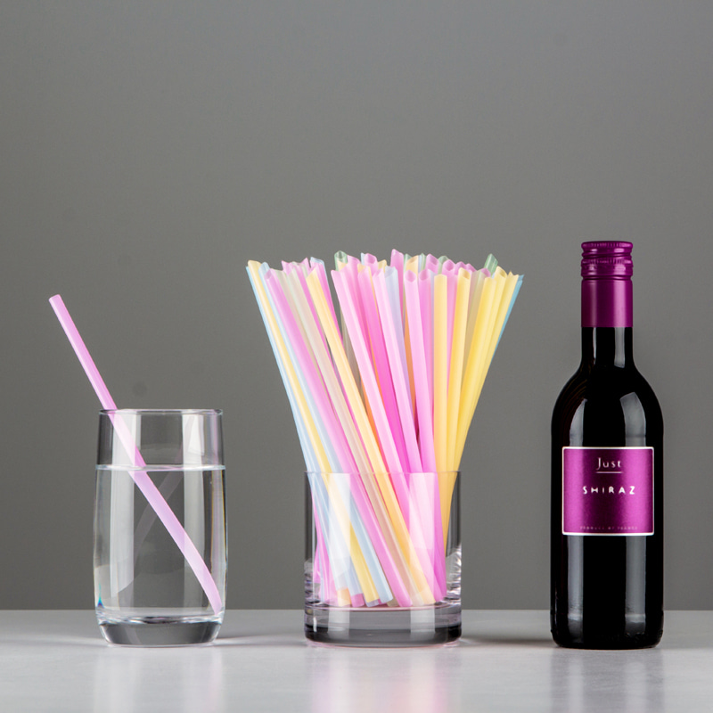 Reusable eco-friendly colourful PP straw with brush