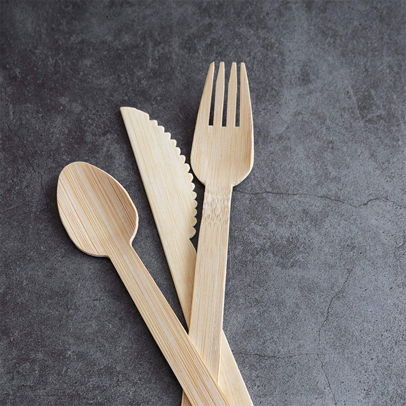 Disposable eco-friendly wooden cutlery