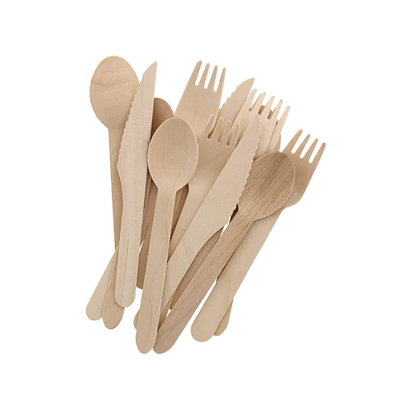 Disposable eco-friendly wooden cutlery